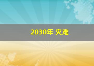 2030年 灾难